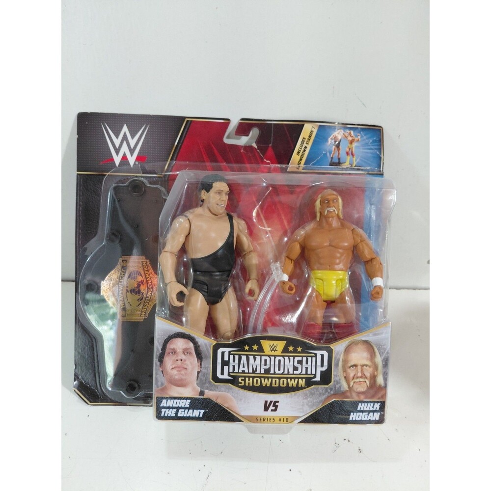 Mattel WWE Championship Showdown Andre The Giant & Hulk Hogan Wrestlers w/box